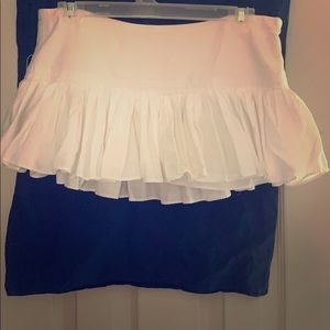 White mini skirt
